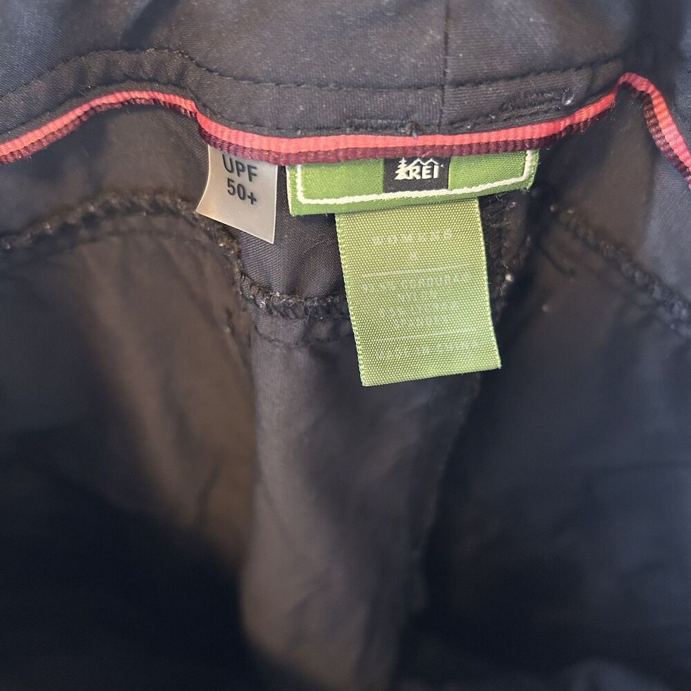 REI Pants Women's 8 Black Nylon UPF 50 Hiking Outdoor Gorpcore Ankle Zip Fishing - Picture 5 of 13